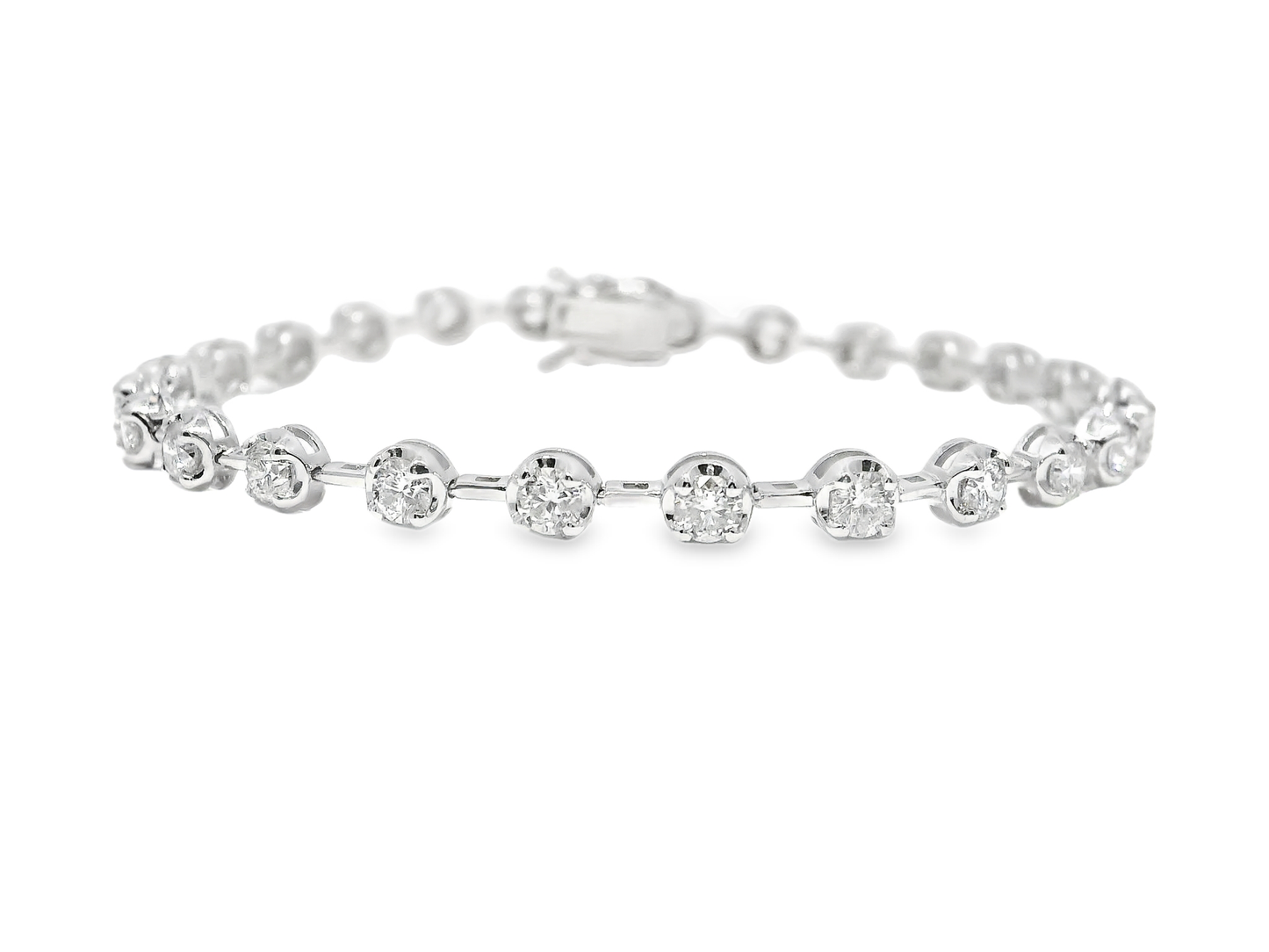 3.30CT Diamond Bracelet 14k White Gold