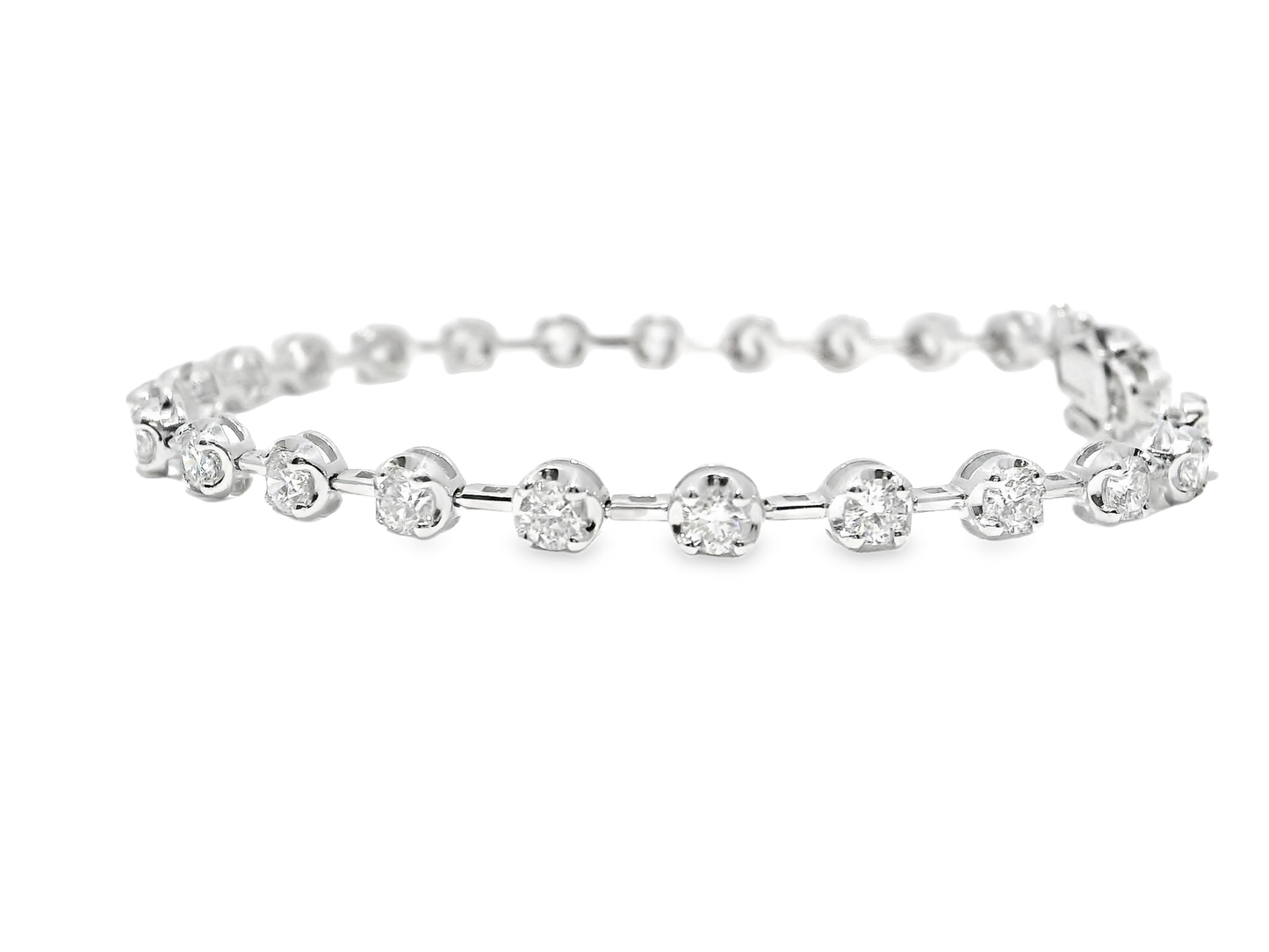3.30CT Diamond Bracelet 14k White Gold