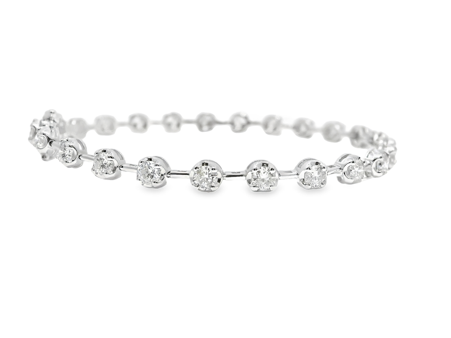 3.30CT Diamond Bracelet 14k White Gold