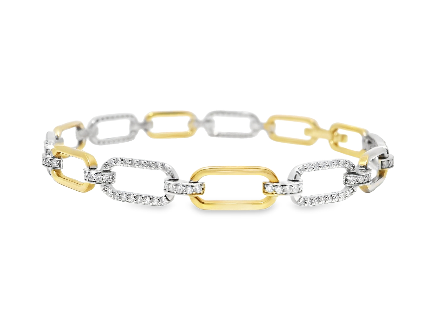 1.12CT Diamond Bracelet 14k Yellow Gold