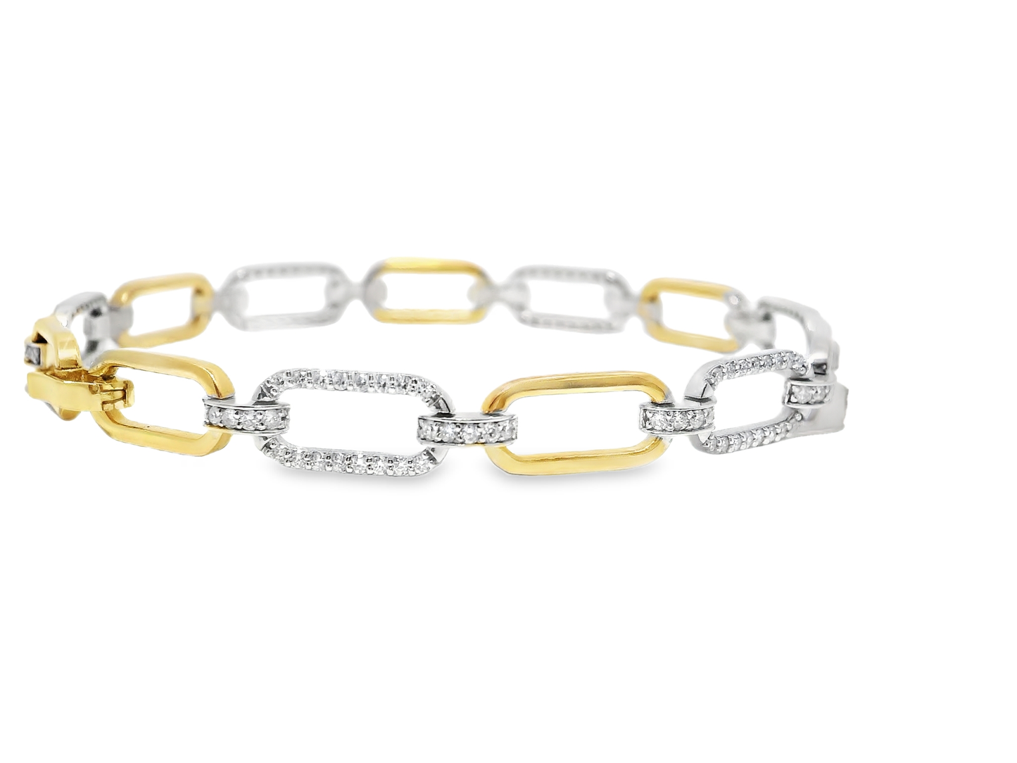 1.12CT Diamond Bracelet 14k Yellow Gold