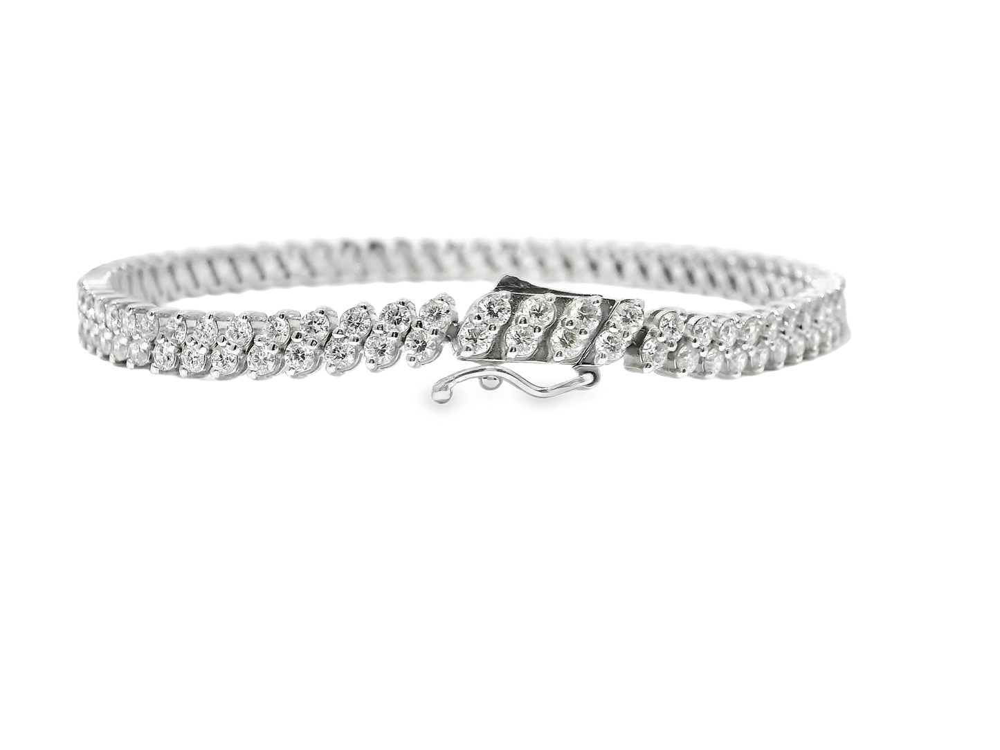 4.17CT Diamond Bracelet 14k White Gold