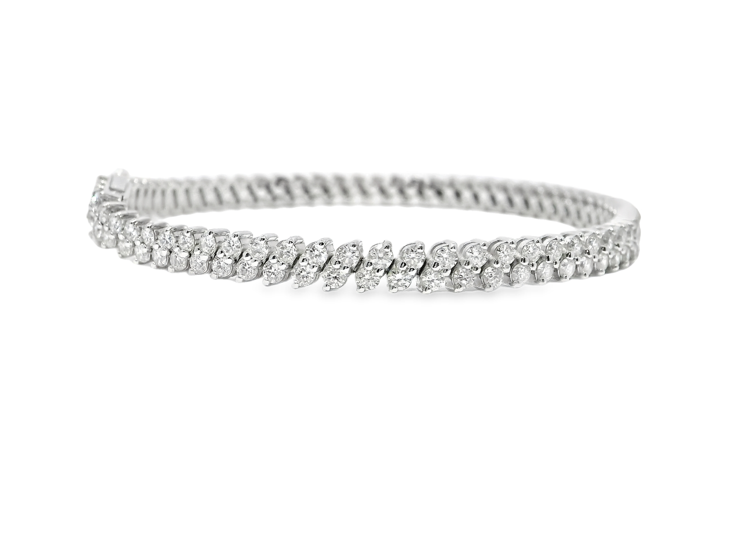 4.17CT Diamond Bracelet 14k White Gold