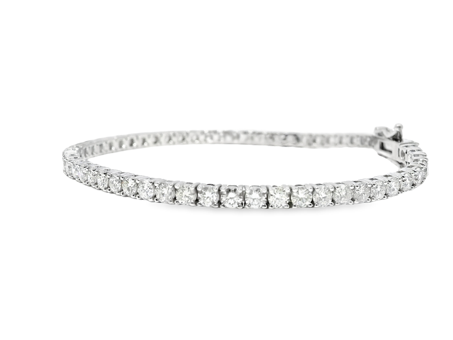 4.93CT Diamond Bracelet 14k White Gold