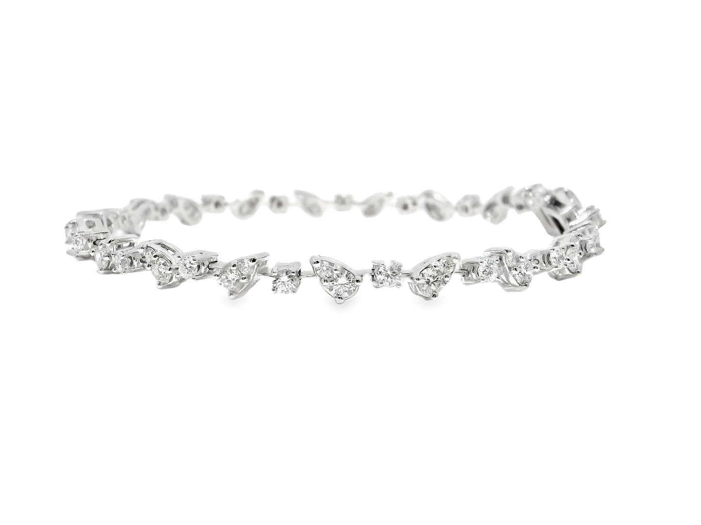 3.07CT Diamond Bracelet 14k White Gold