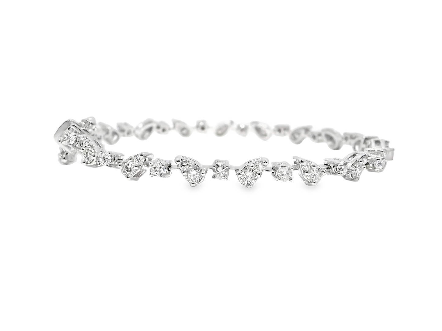 3.07CT Diamond Bracelet 14k White Gold
