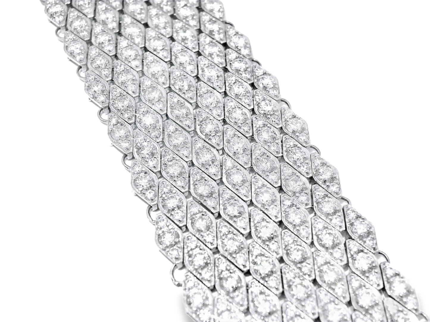 17.58CT Diamond Bracelet 14k White Gold
