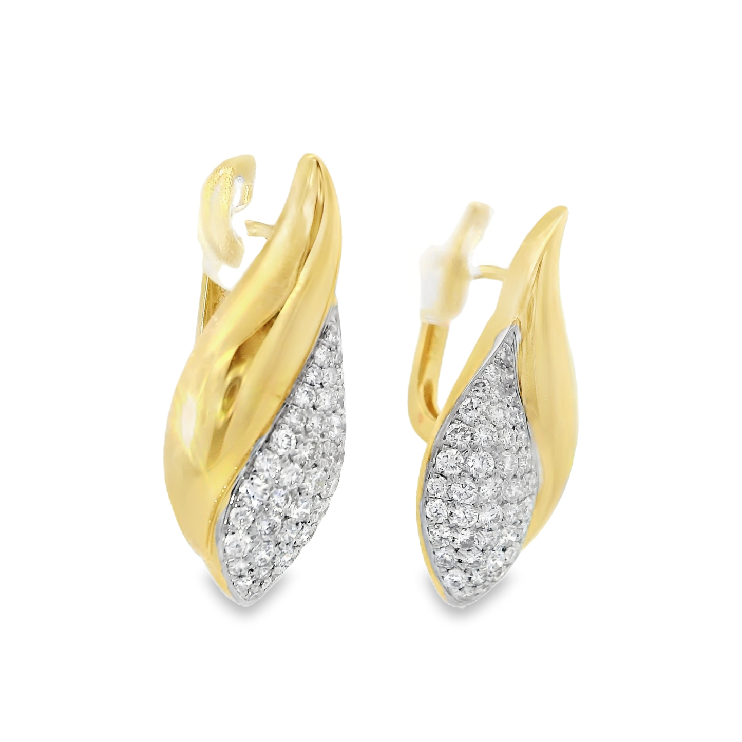 0.92CT Diamond Earring 14k Yellow Gold