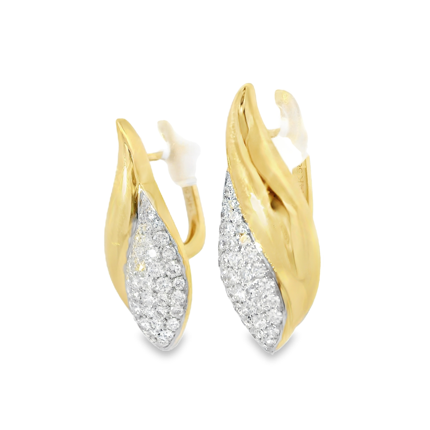 0.92CT Diamond Earring 14k Yellow Gold