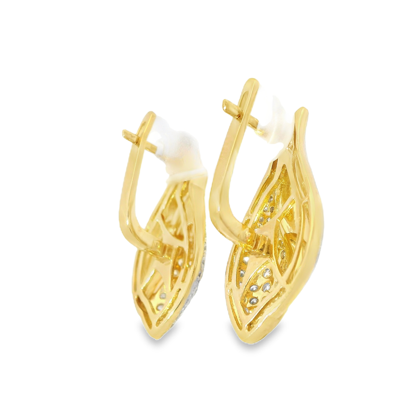 0.92CT Diamond Earring 14k Yellow Gold