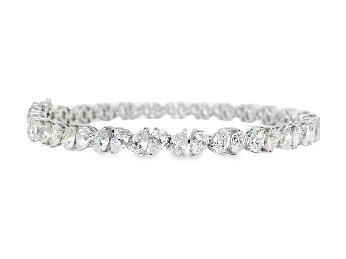 8.12CT Lab Diamond Bracelet 14k White Gold