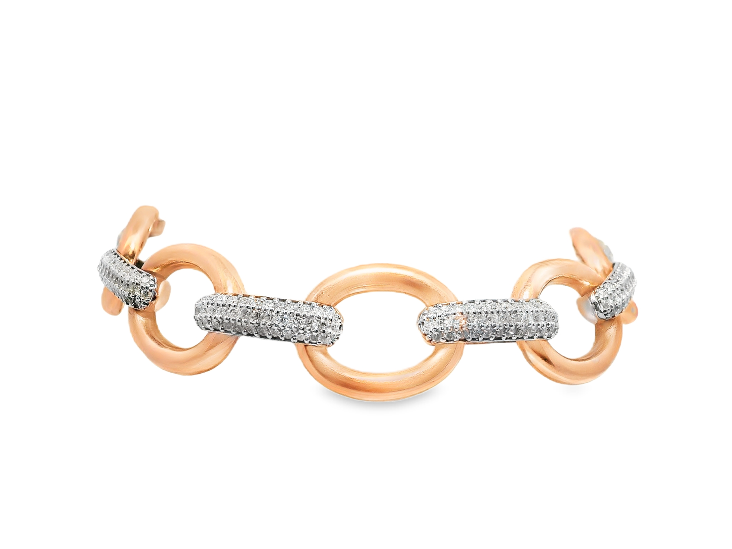 2.07CT Diamond Bracelet 14k Rose Gold