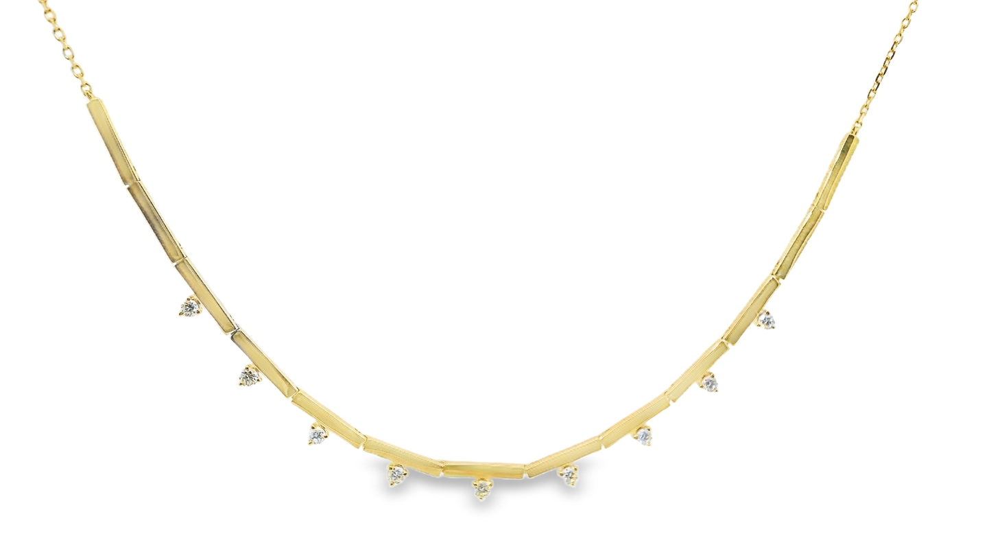 0.44CT Diamond Pendant 14k Yellow Gold