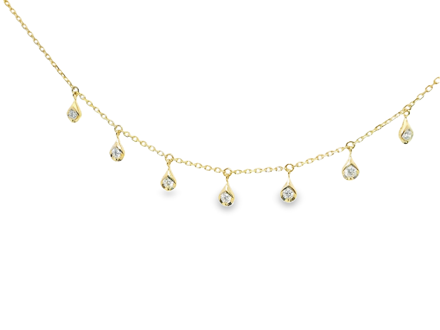 0.39CT Diamond Pendant 14k Yellow Gold