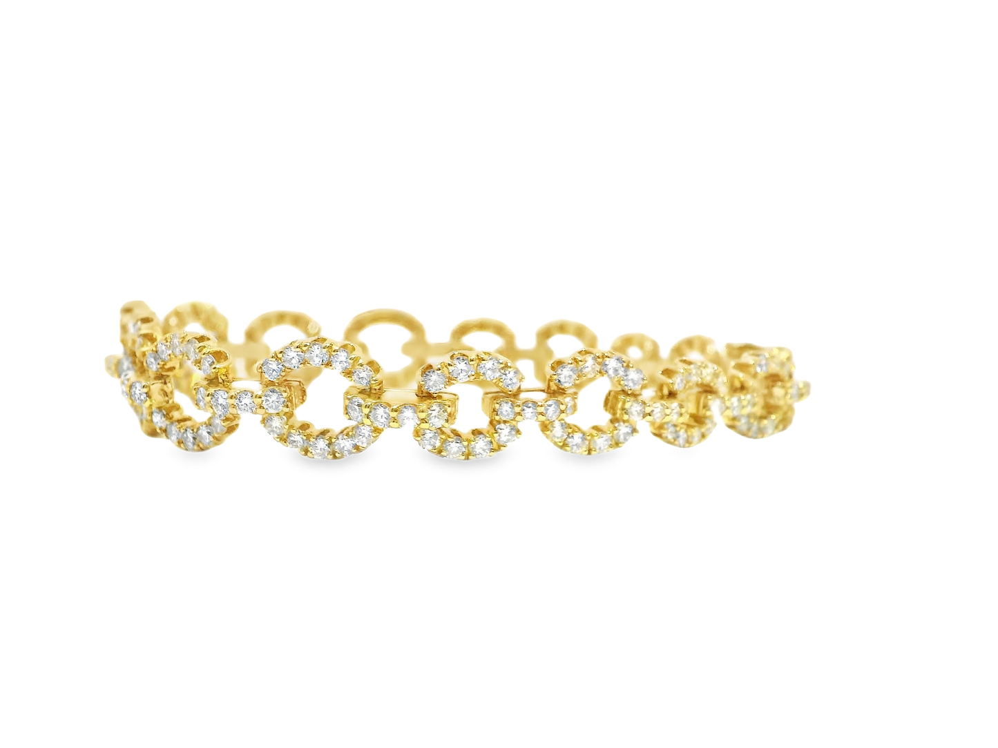 4.16CT Diamond Bracelet 14k Yellow Gold
