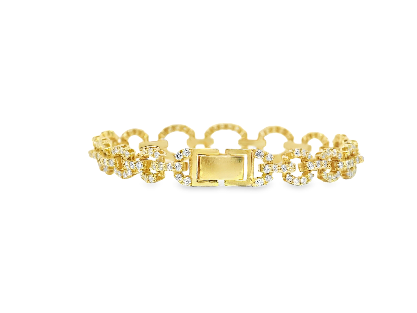 4.16CT Diamond Bracelet 14k Yellow Gold