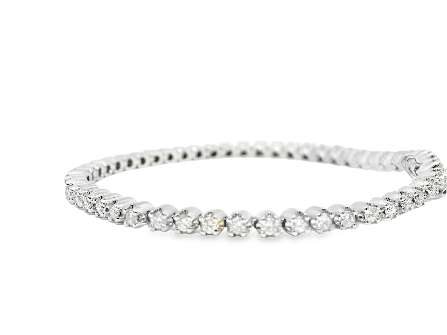 1.52CT Diamond Tennis Bracelet 14k White Gold