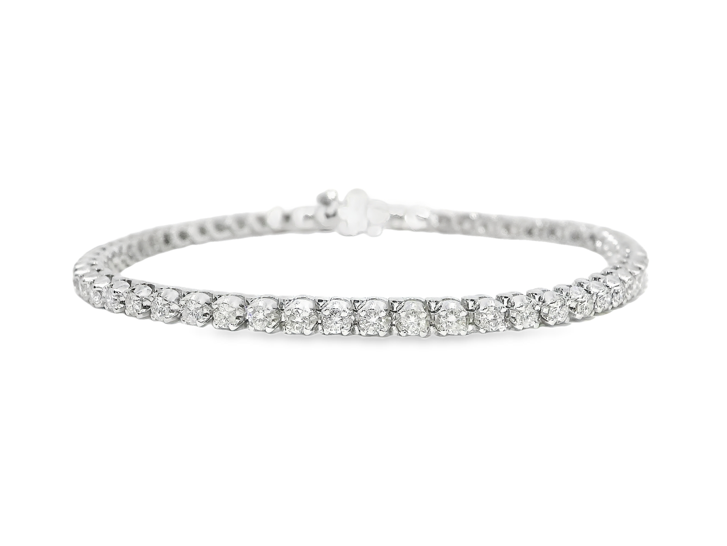 2.60CT Diamond Tennis Bracelet 14k White Gold