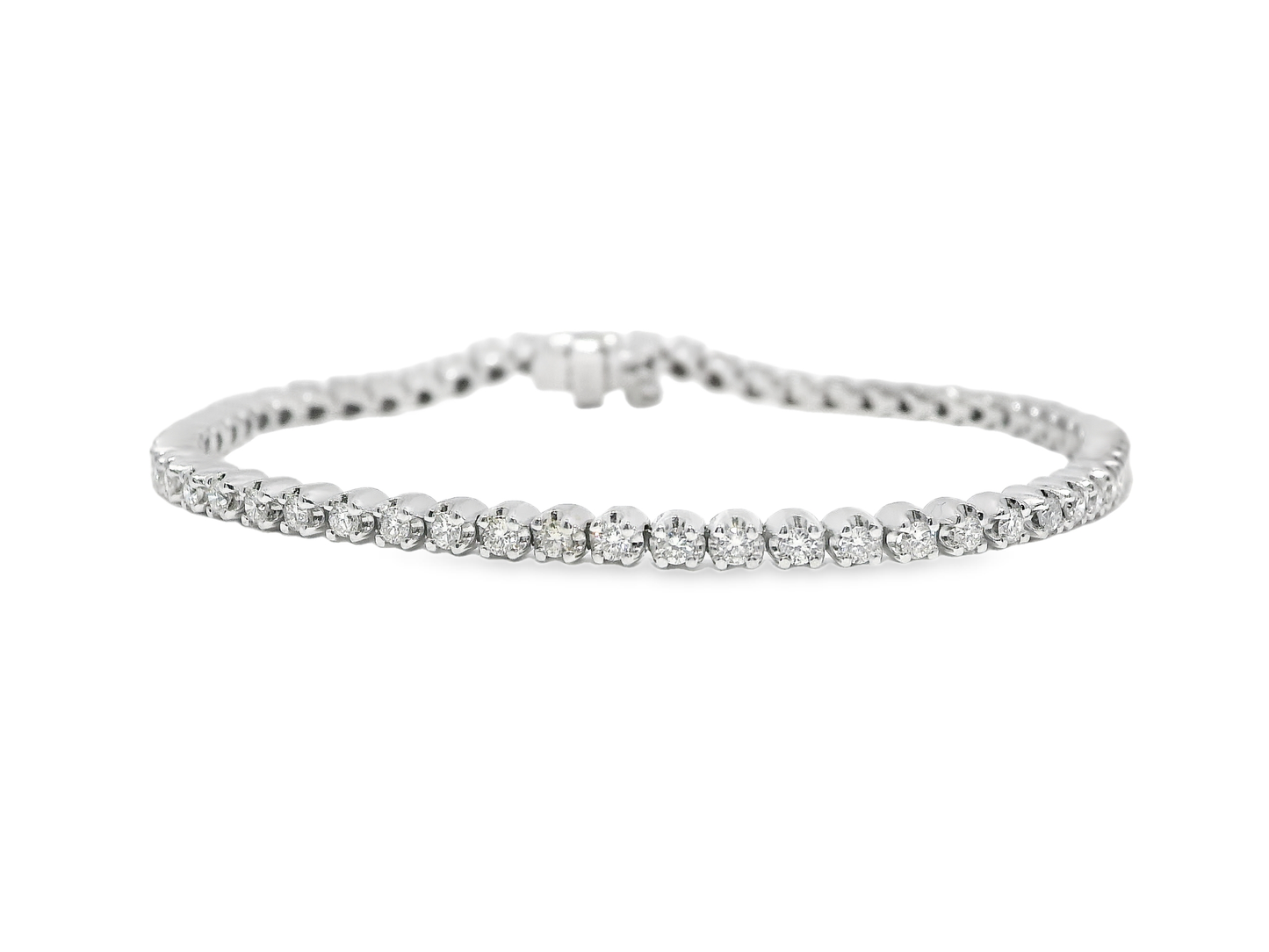 1.20CT Diamond Tennis Bracelet 14k White Gold