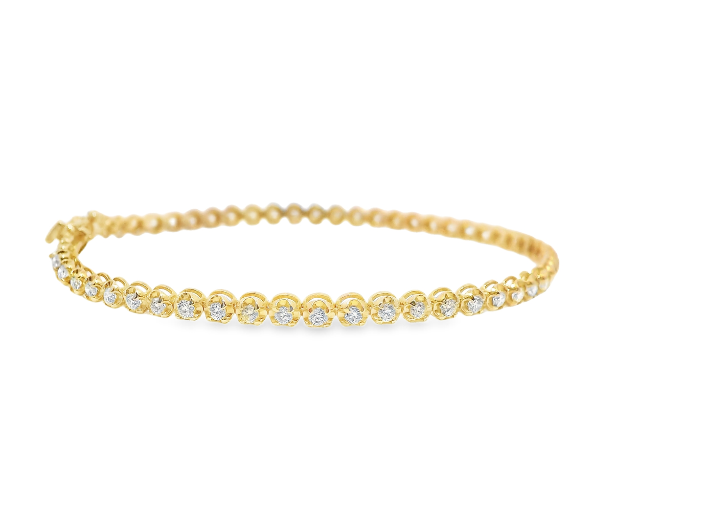 1.32CT Diamond Bracelet 14k Rose Gold
