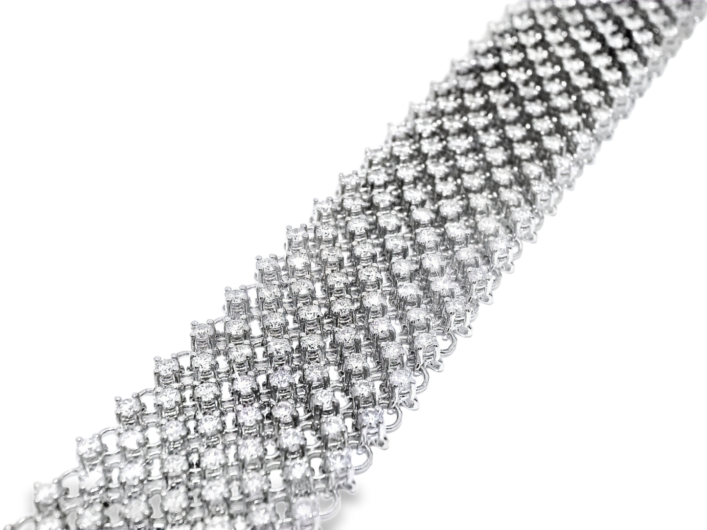8.73CT Diamond Bracelet 18k White Gold