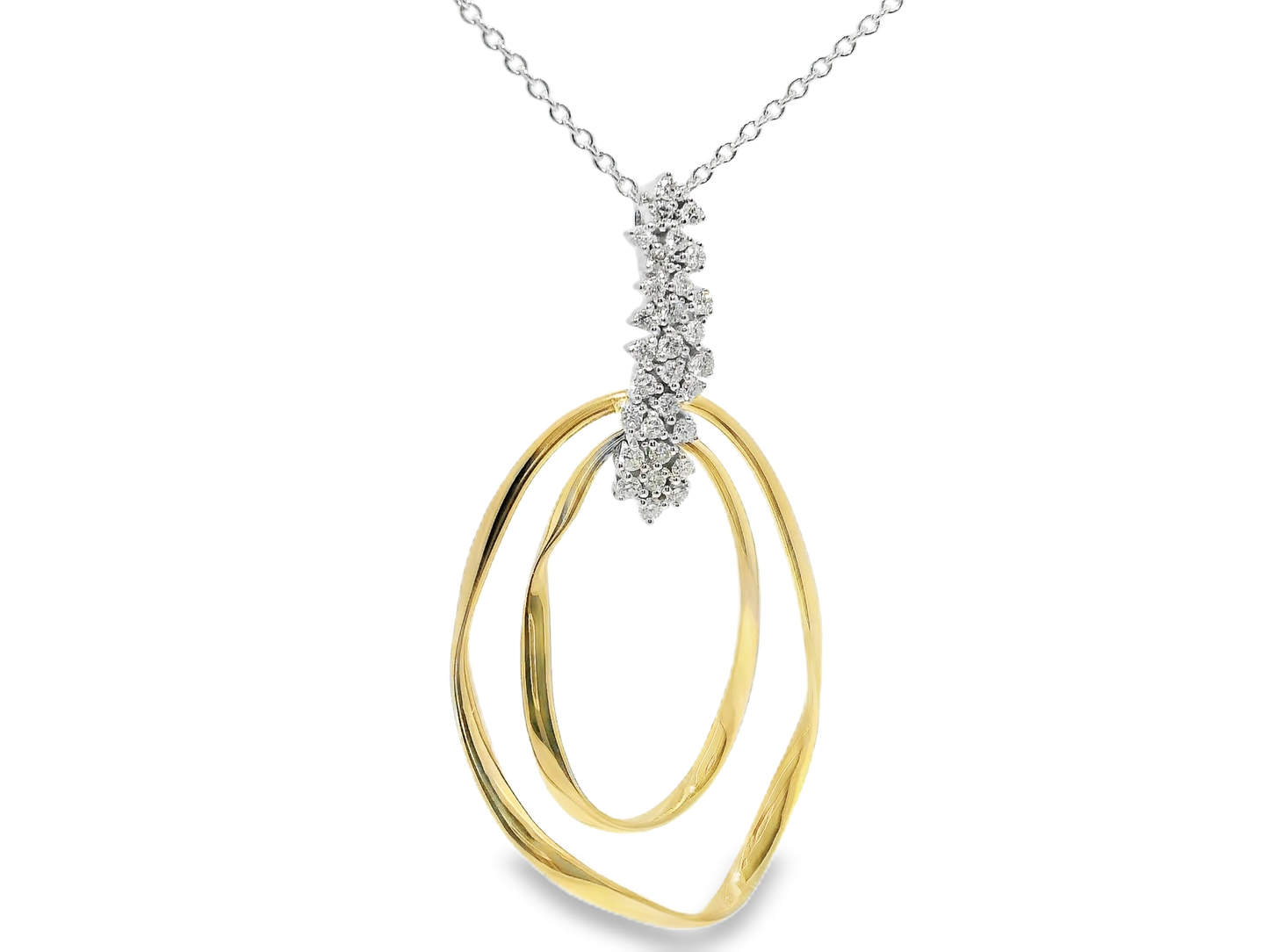 0.39CT Diamond 14k Yellow Gold Pendant