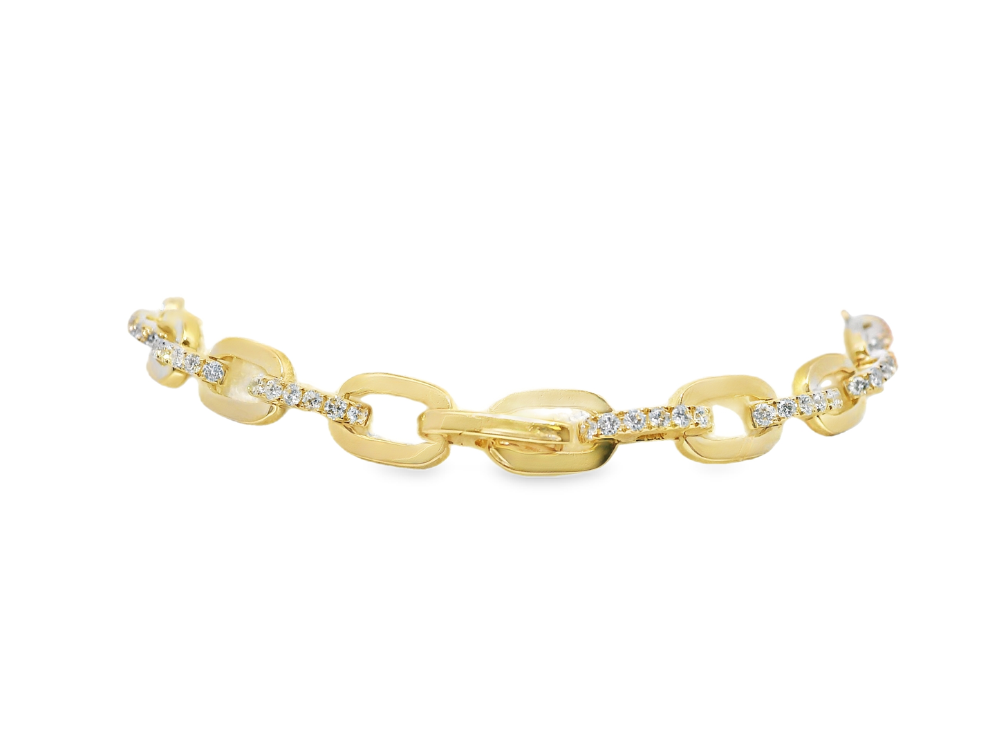 2.04CT Diamond Bracelet 14k Yellow Gold