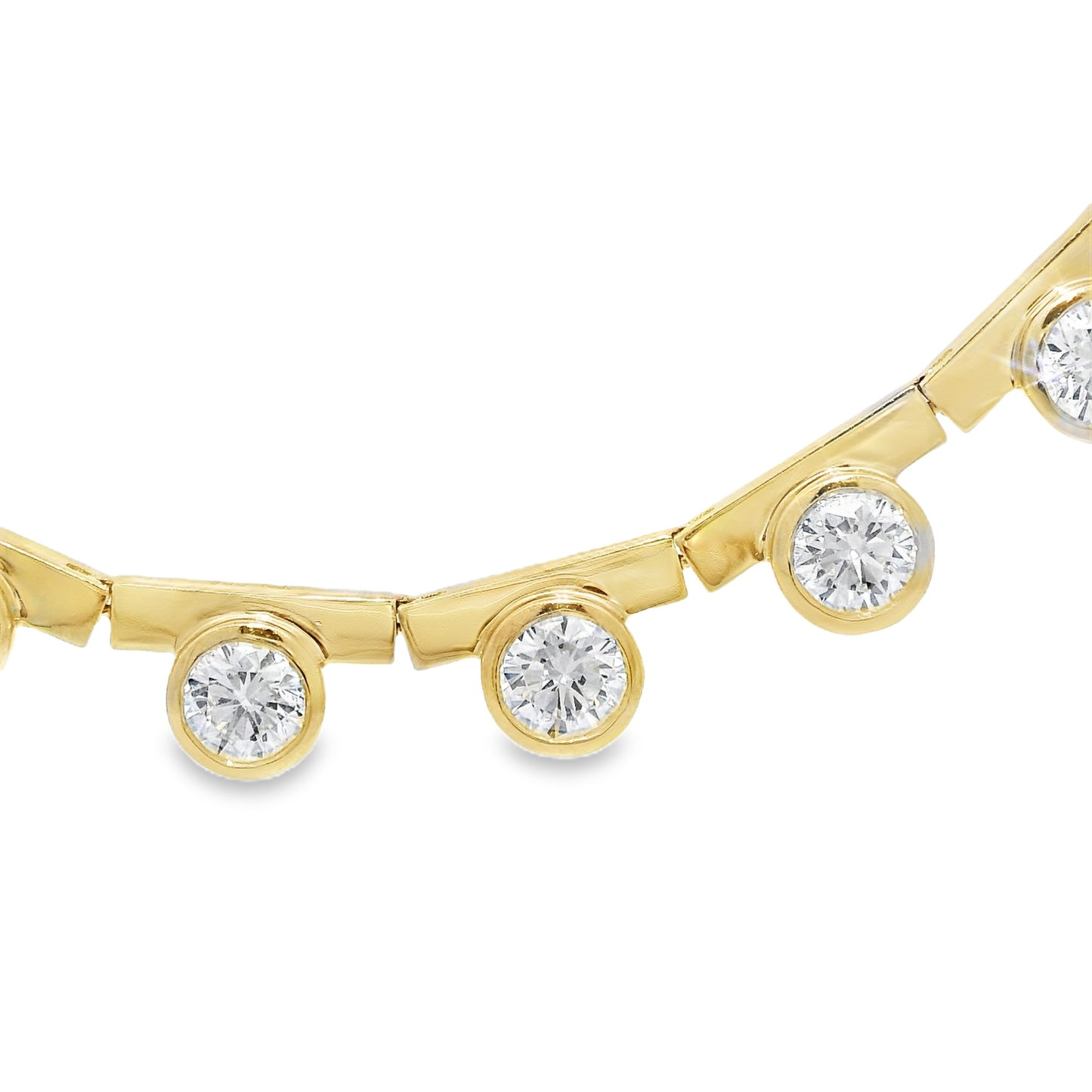 3.22CT Lab Diamond Necklace 14k Yellow Gold