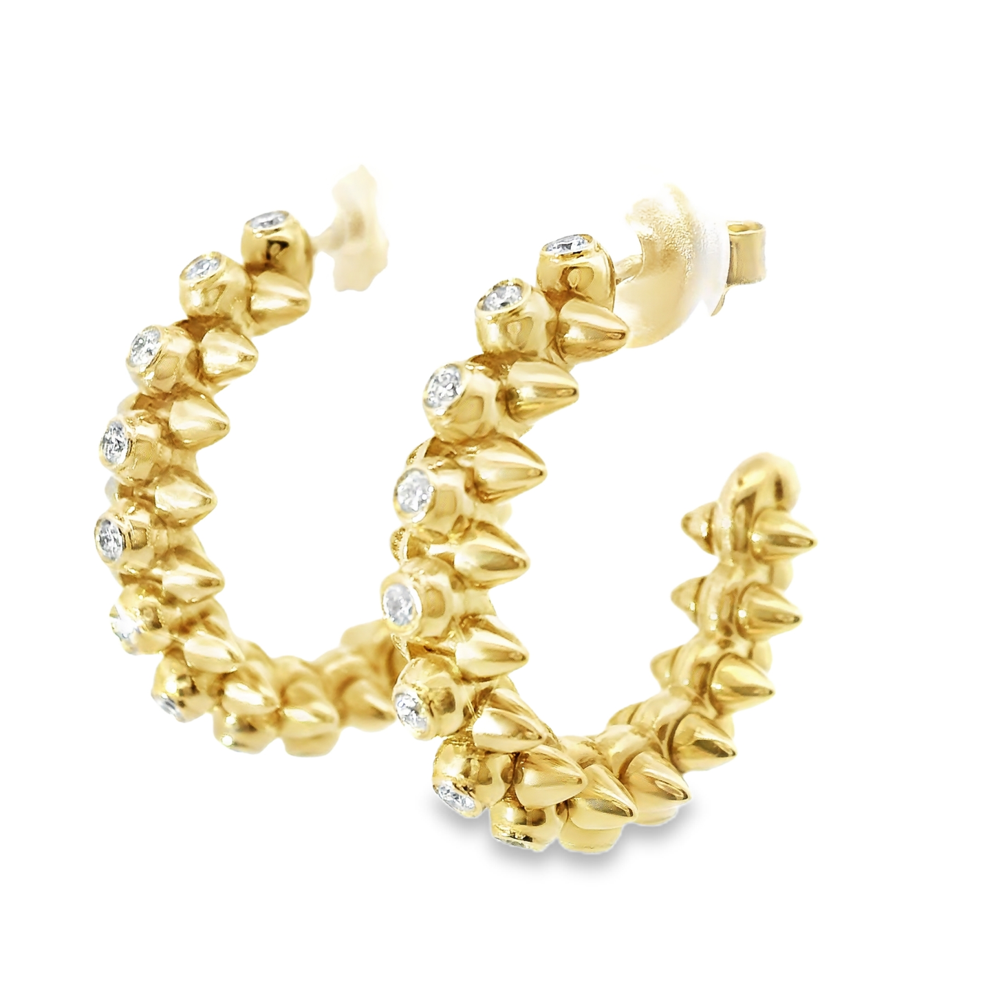 0.60CT Diamond 14k Yellow Gold Earring