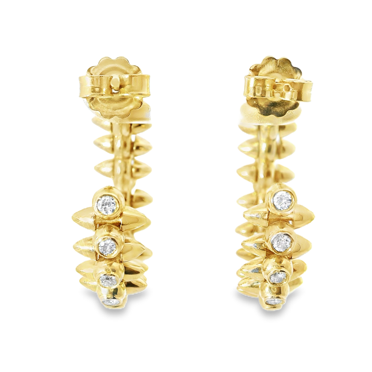 0.60CT Diamond 14k Yellow Gold Earring