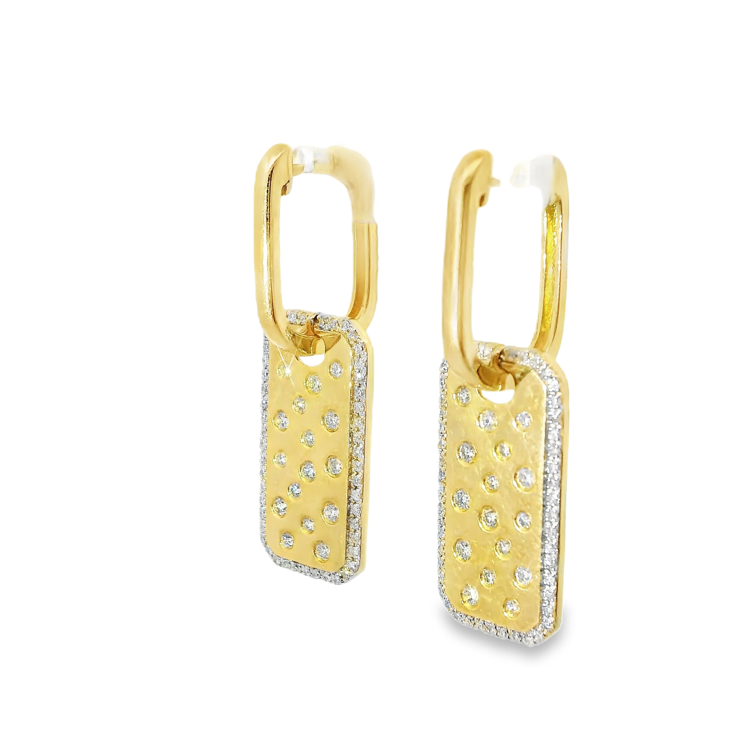 0.58CT Diamond 14k Yellow Gold Earring