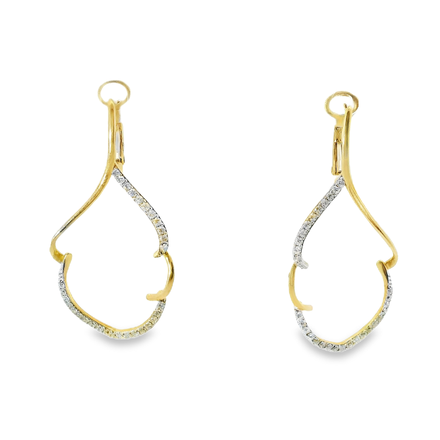 0.54CT Diamond 14k Yellow Gold Earring