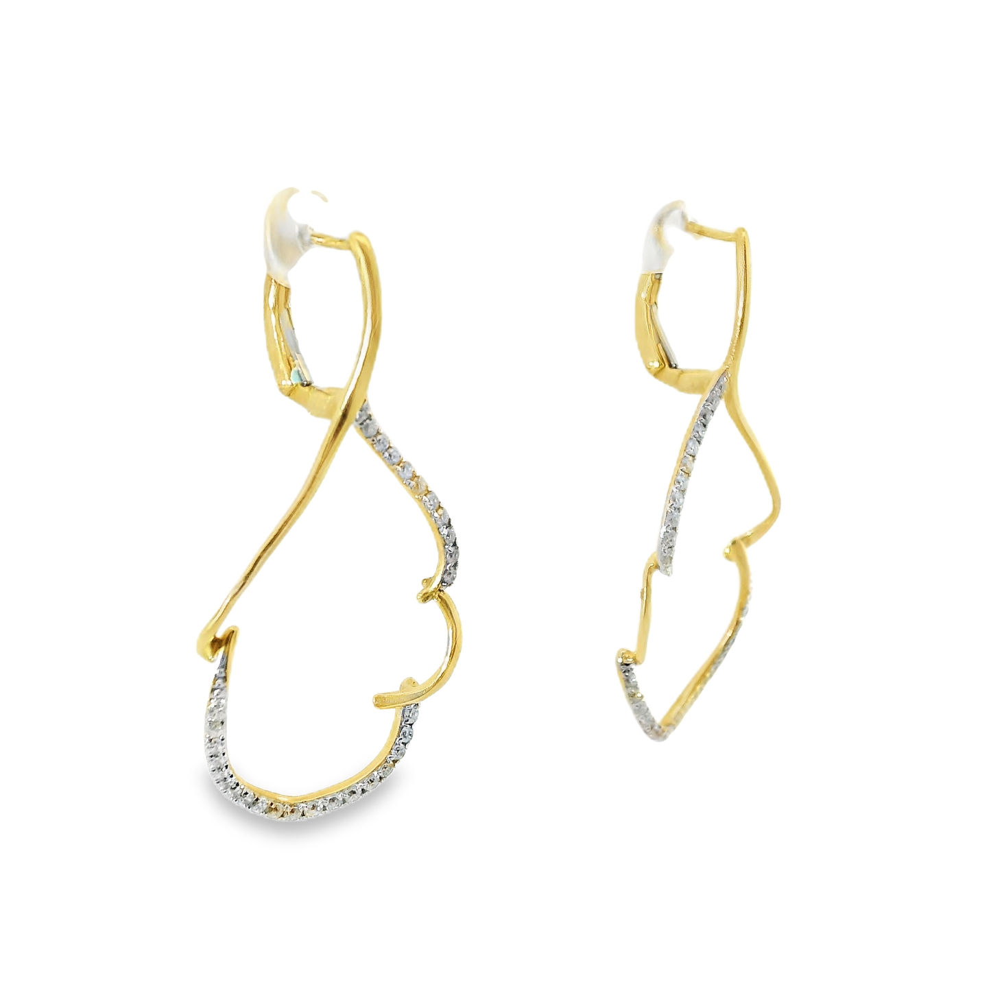0.54CT Diamond 14k Yellow Gold Earring