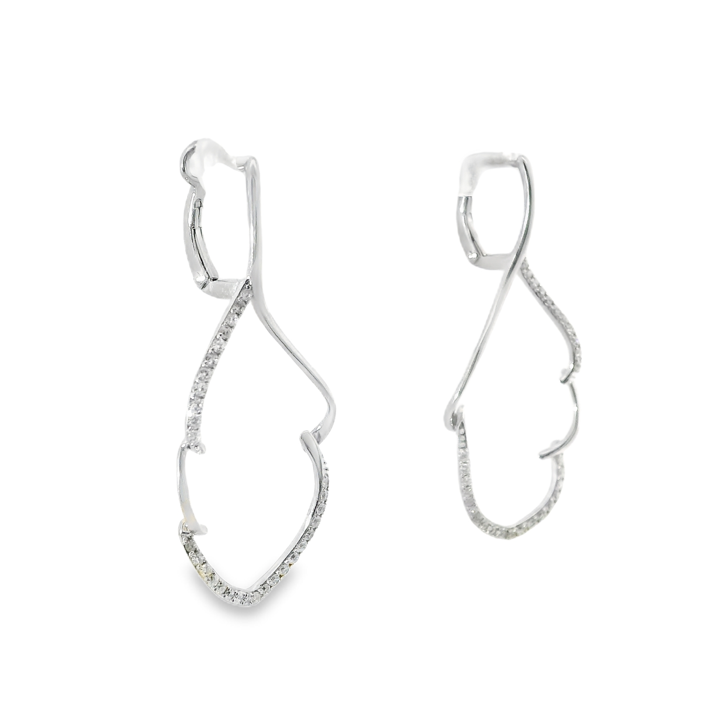 0.54CT Diamond 14k White Gold Earring