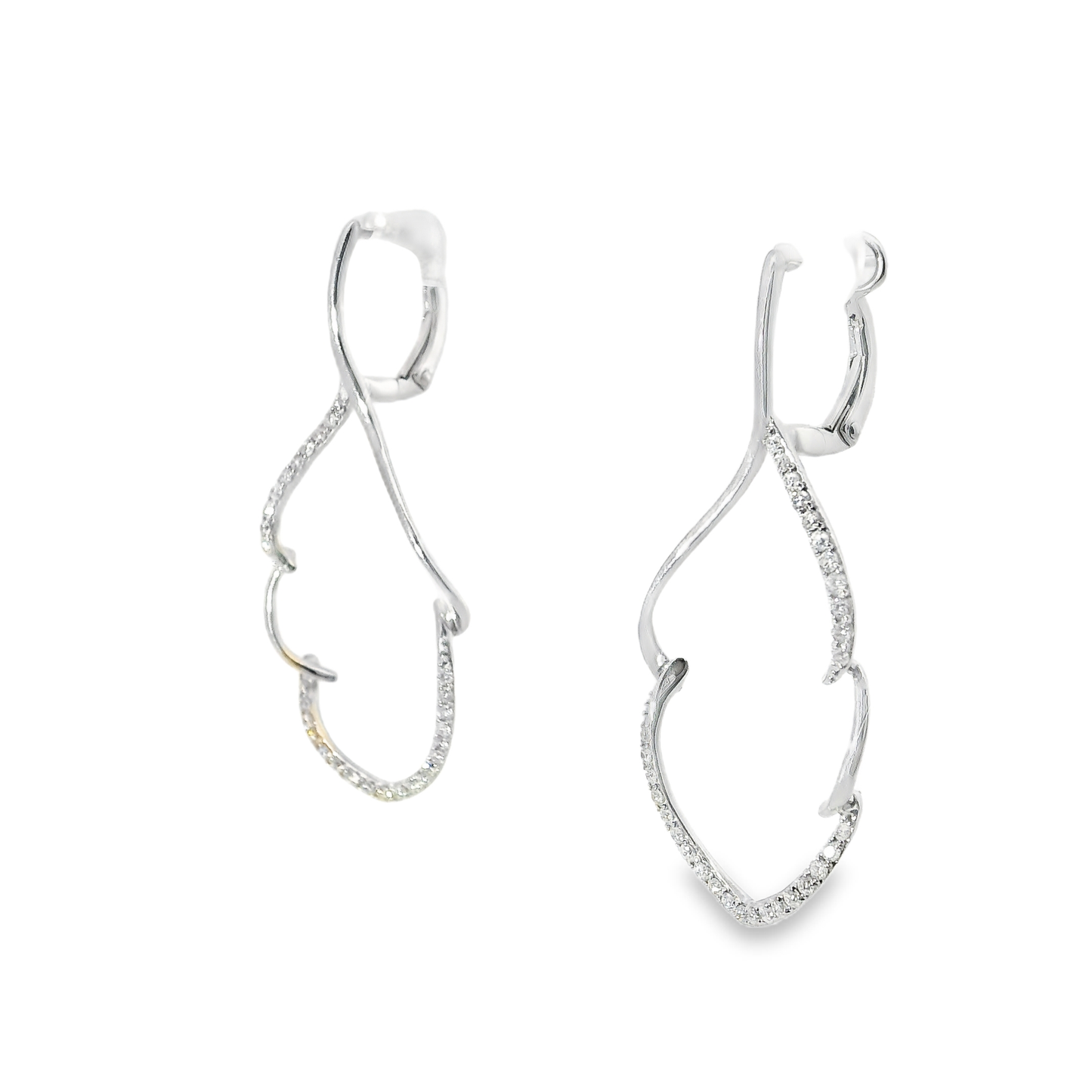 0.54CT Diamond 14k White Gold Earring