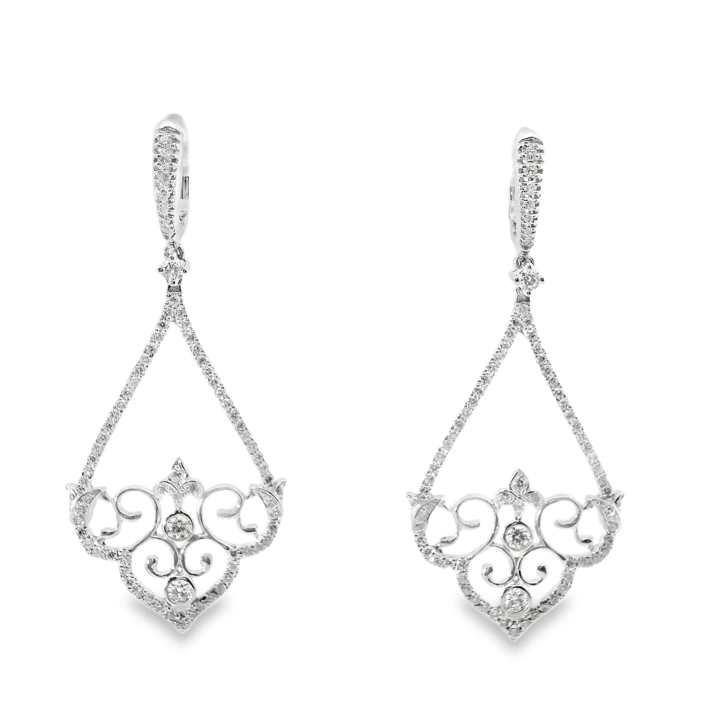 1.53CT Diamond 18k White Gold Earring