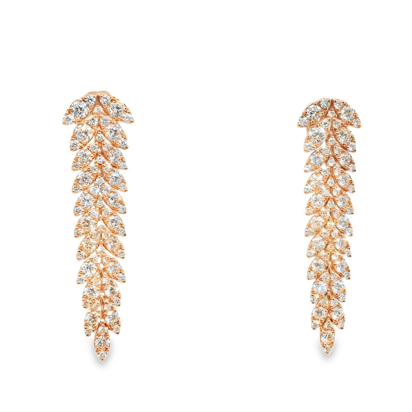 4.89CT Diamond 14K Gold Earring