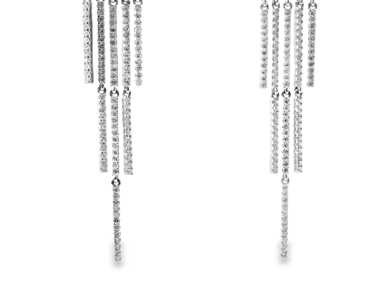 5.10CT Diamond 14k White Gold Earring