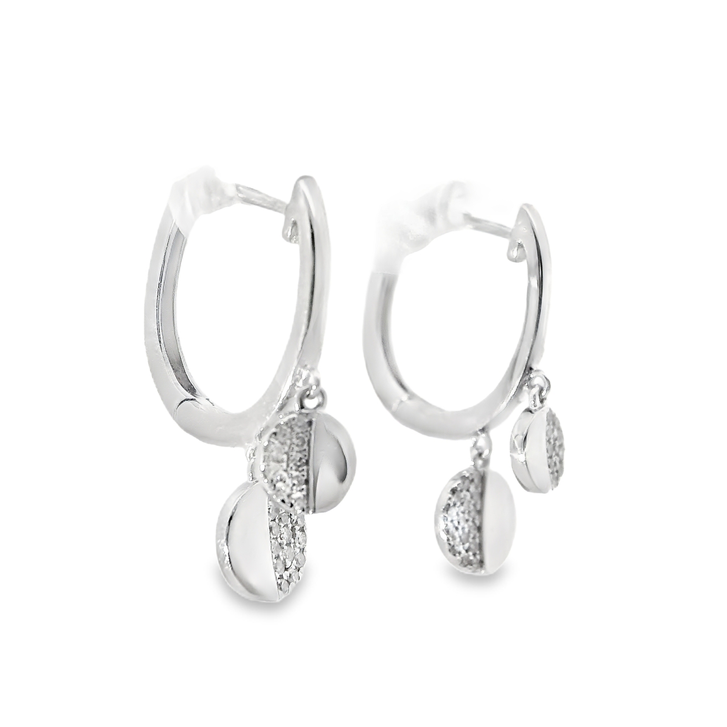 0.16CT Diamond 14k White Gold Earring