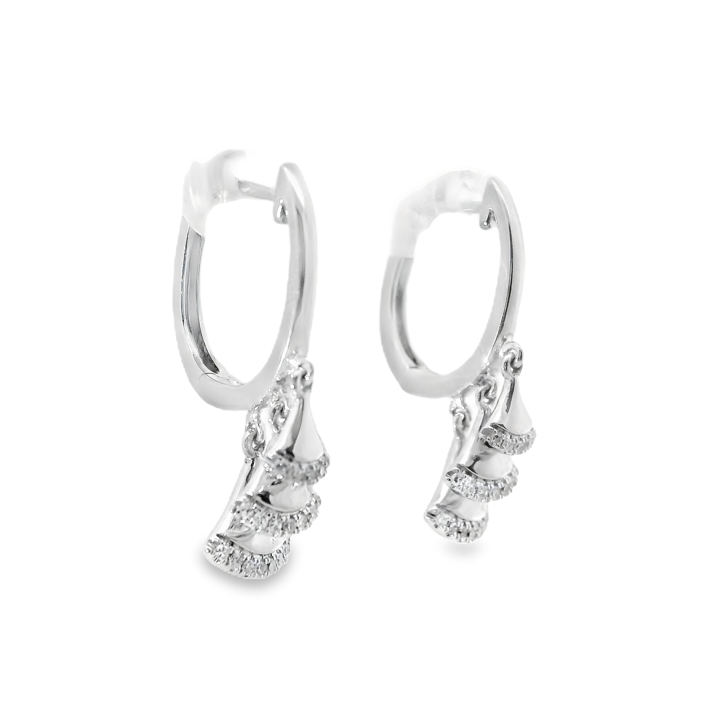 0.13CT Diamond 14k Yellow Gold Earring