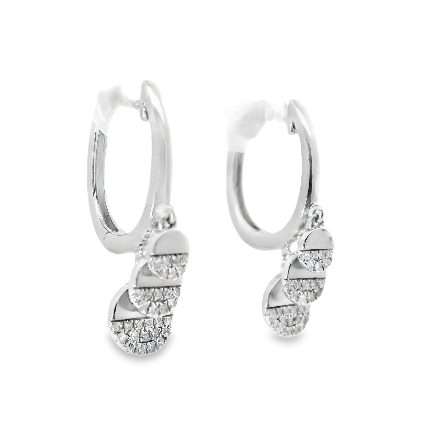 0.21CT Diamond 14k White Gold Earring