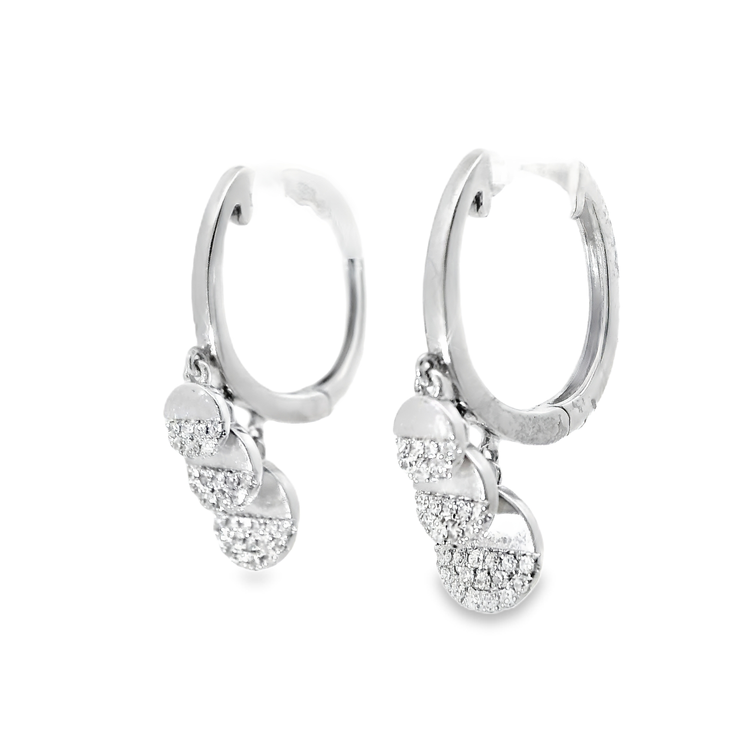 0.21CT Diamond 14k White Gold Earring
