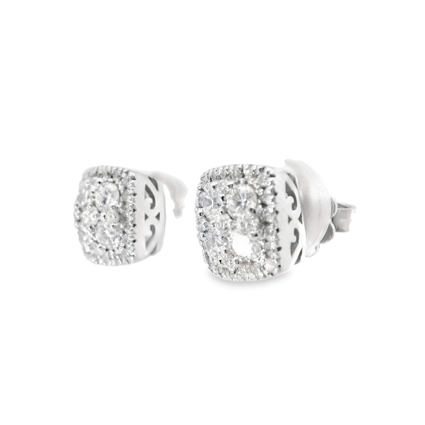 1.06CT Diamond 18k White Gold Earring