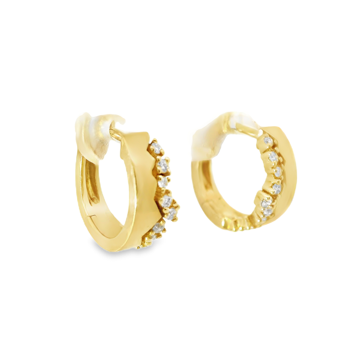 0.16CT Diamond 14k Yellow Gold Earring