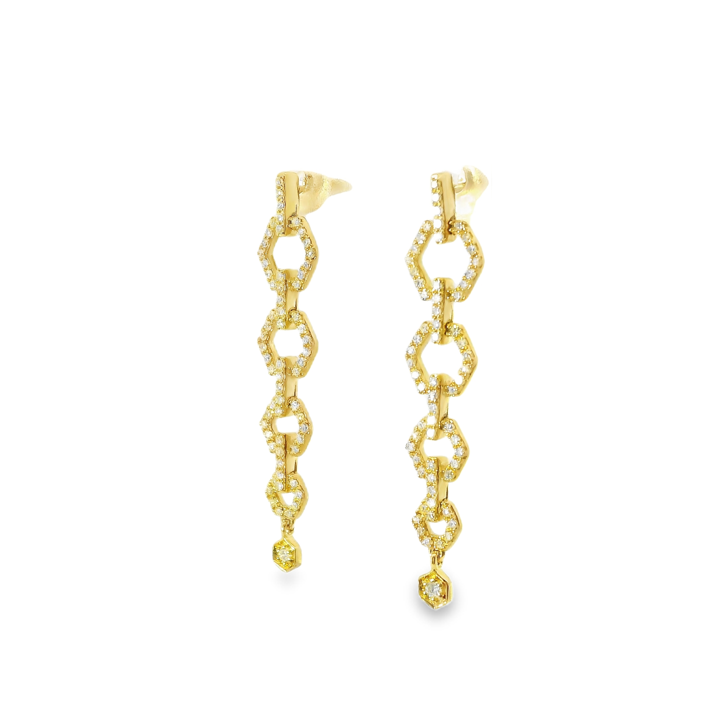0.37CT Diamond 14k Yellow Gold Earring