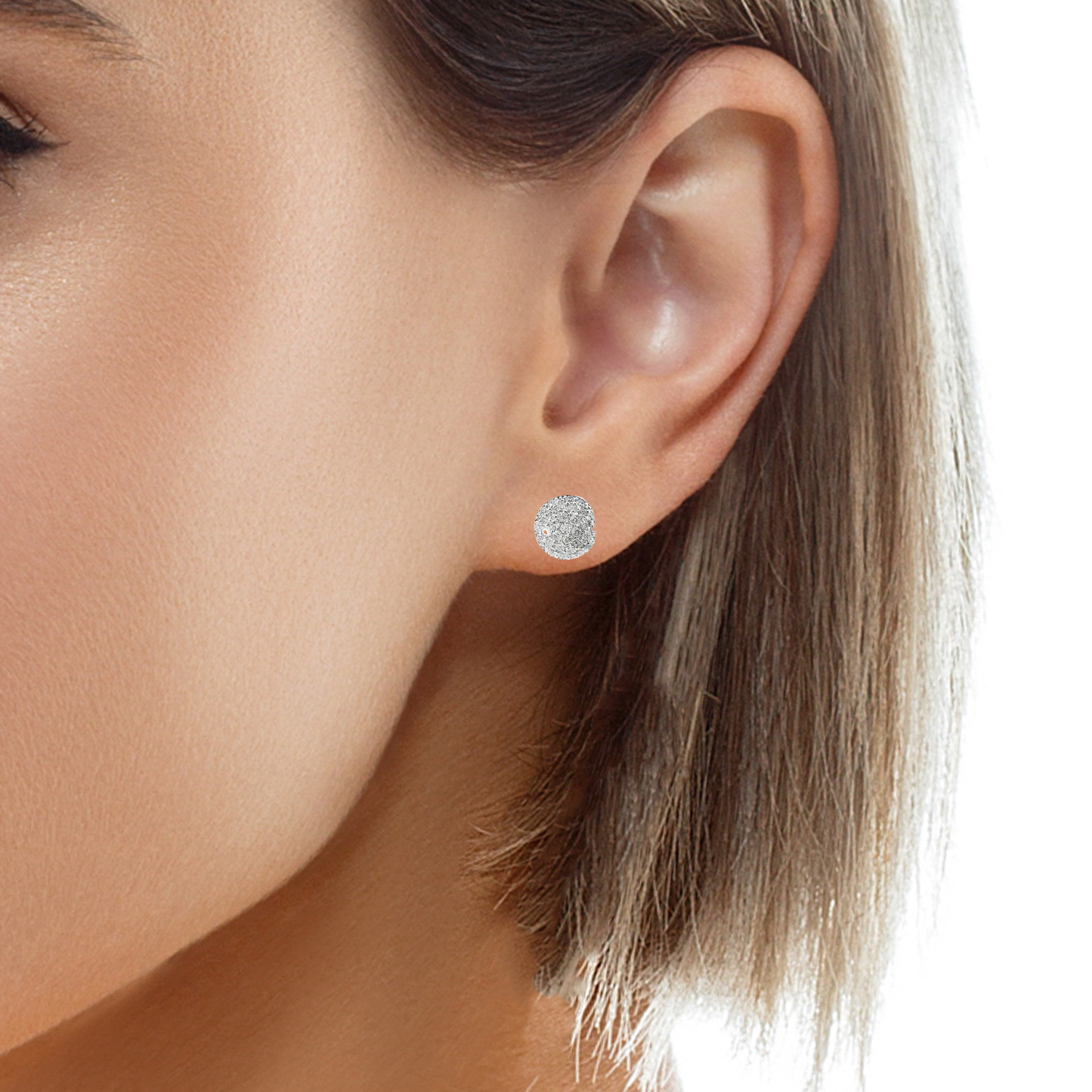 0.42CT Diamond 14k White Gold Earring