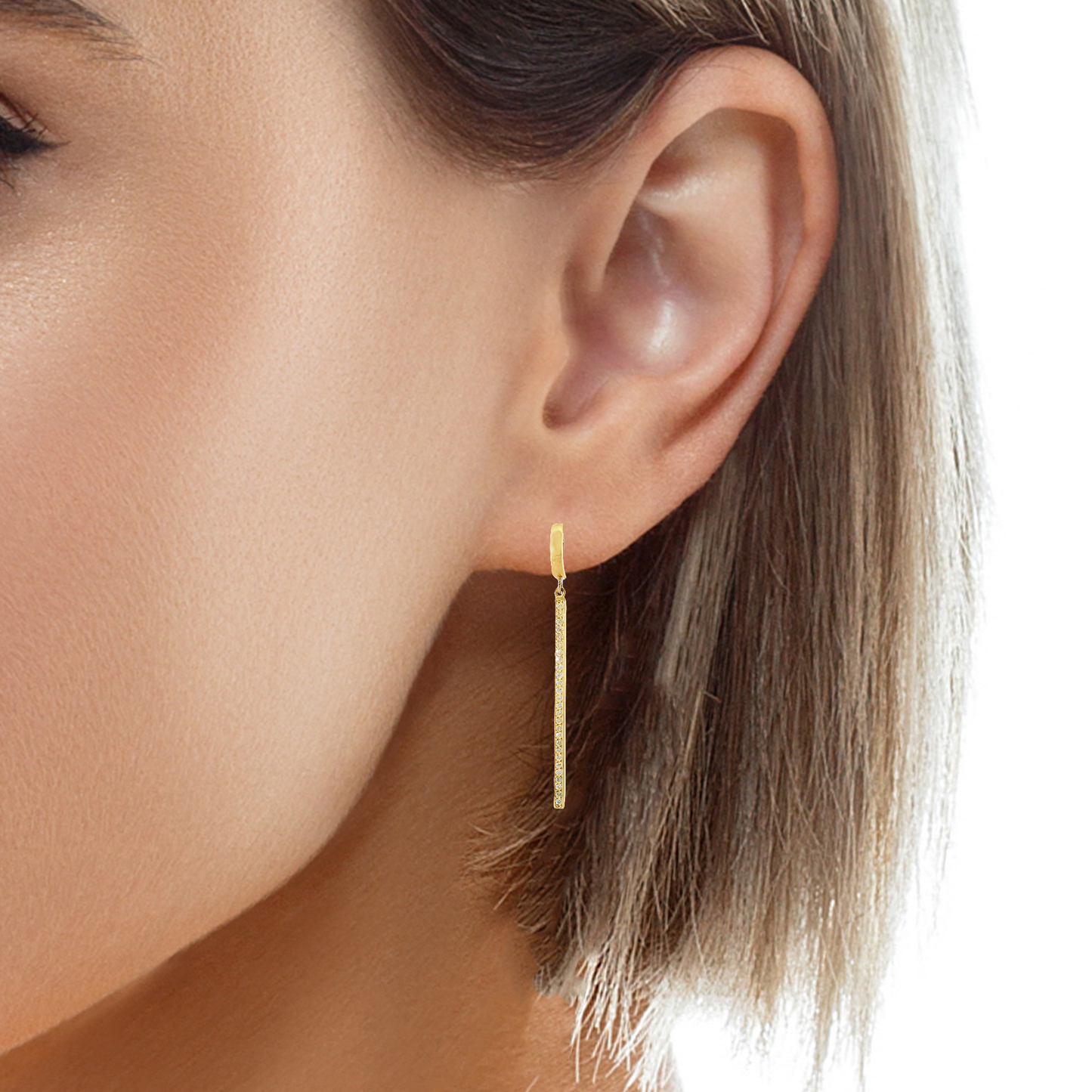 0.38CT Diamond 14k Rose Gold Earring