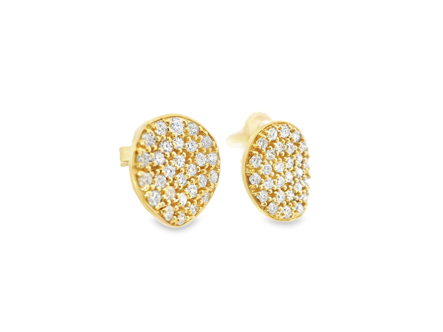 1.22CT Diamond Chip 14k Yellow Gold Earring
