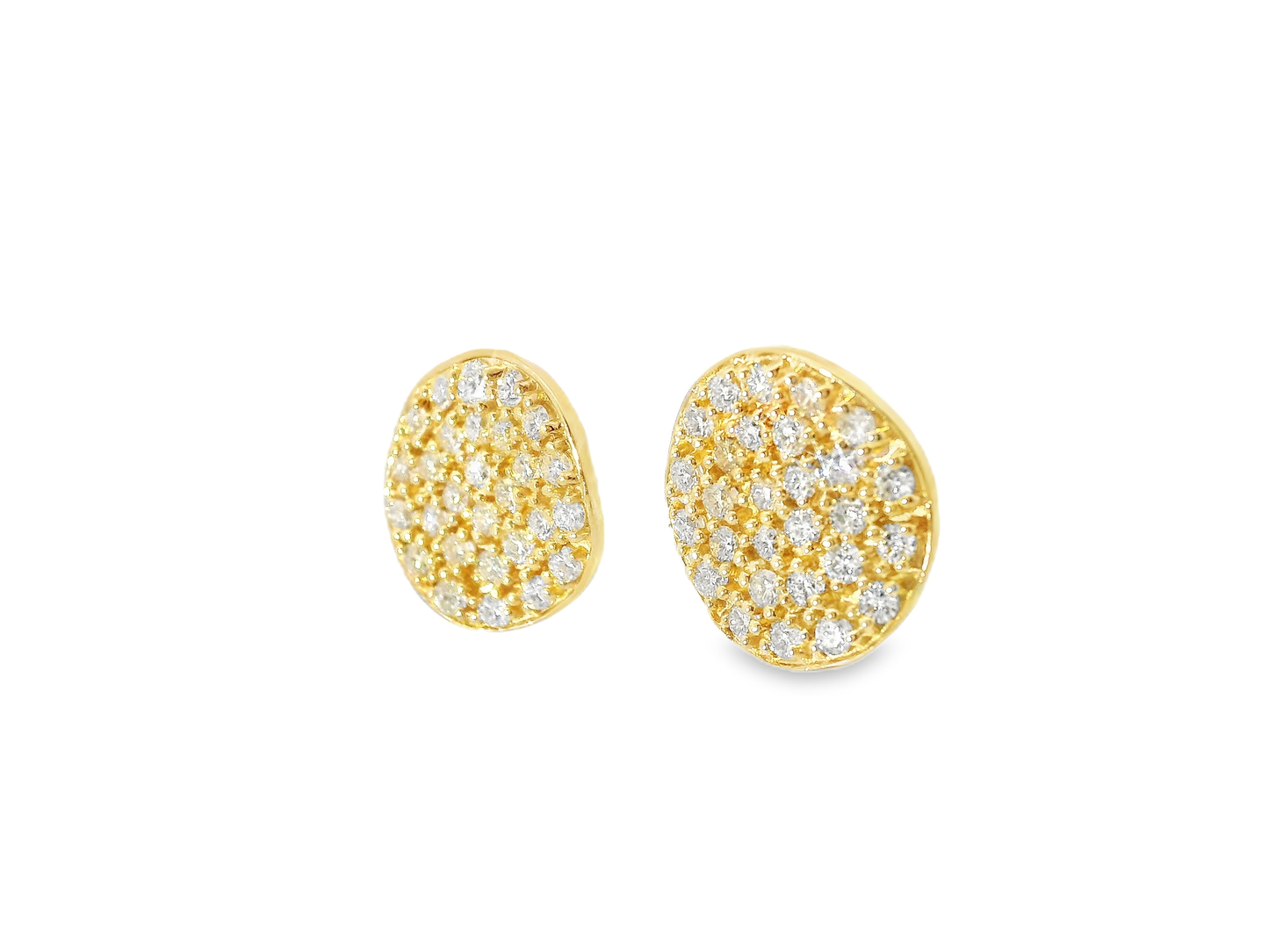 1.22CT Diamond Chip 14k Yellow Gold Earring