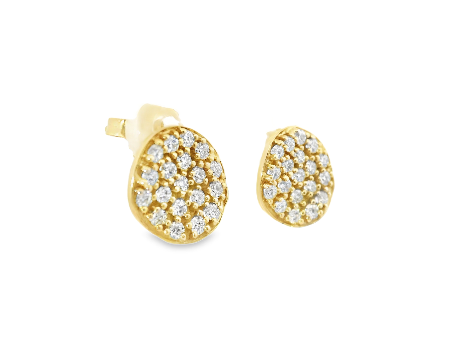0.78CT Diamond 14k Yellow Gold Earring